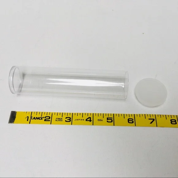 NEW lot of (100) 6-inch Clear Plastic Storage Tubes with Caps (1.25" Diameter) - Picture 3 of 9